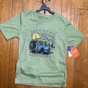 NWT Size XS (4-5) wonder nation Green Weekend Wanderer pajama set